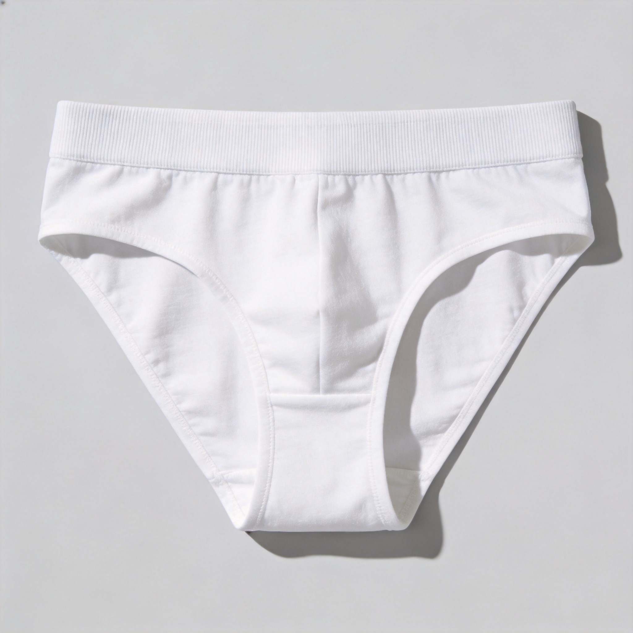 Classic White Pure Cotton Sports Briefs