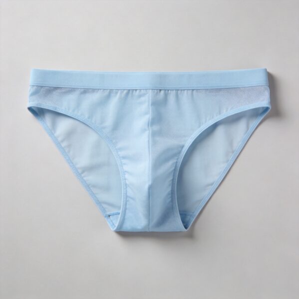 Light Blue Breathable Sports Briefs