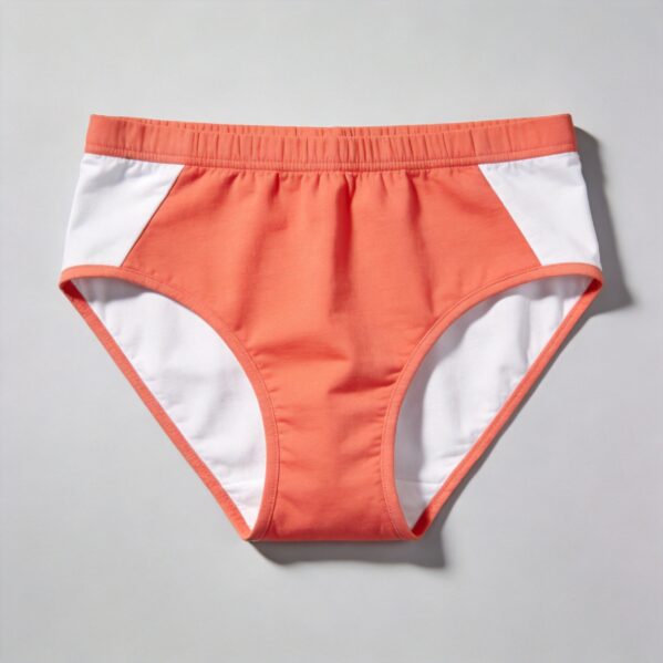 Coral Color Block Sports Briefs