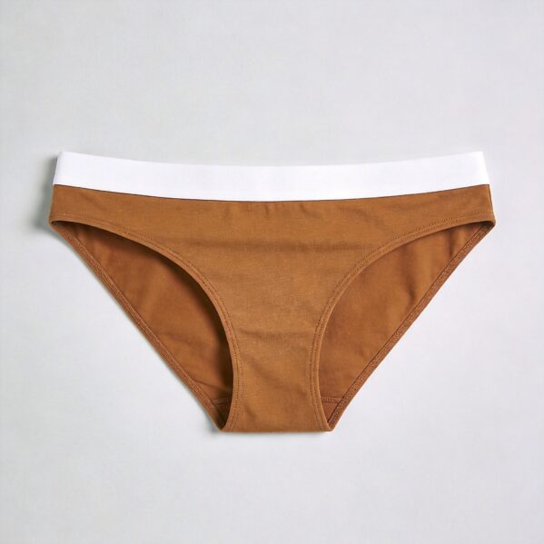 Caramel Contrast Waistband Sports Briefs