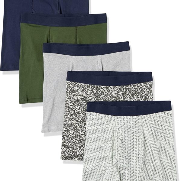 Men's Ribbed Cotton Boxer Briefs for Sports